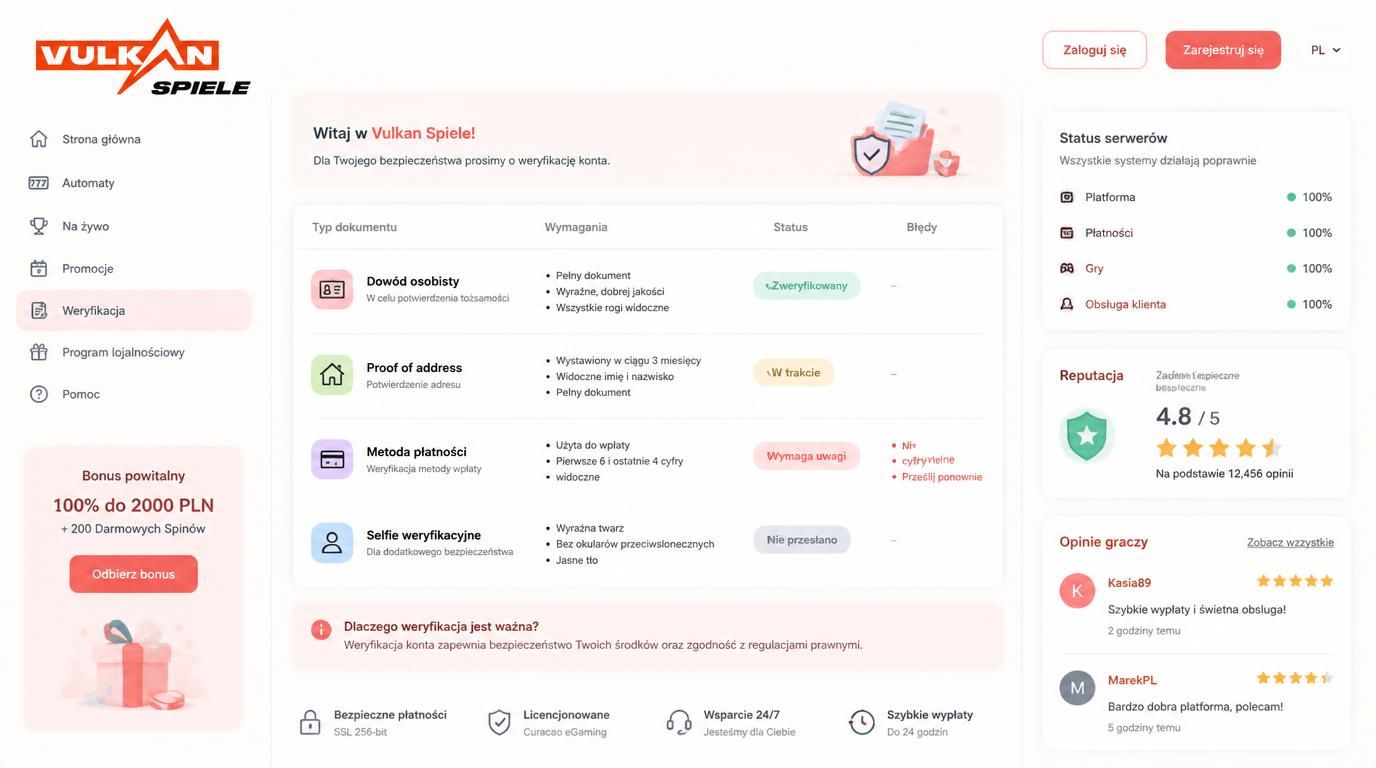 tabela wymagań dokumentów i opinie graczy